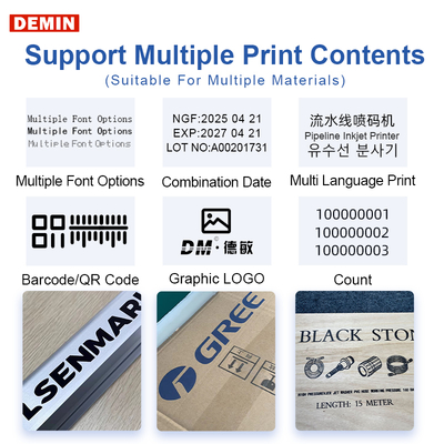 Demin P70UV Curing Lamp Inkjet Printer Print QR Code Carton Aluminum Foil Bag Carton Automatic Quick-drying Coding Machine