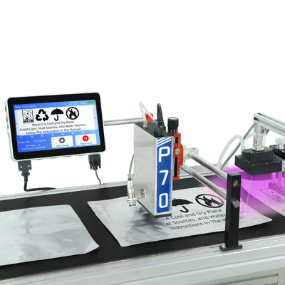 Demin P70UV Curing Lamp Inkjet Printer Print QR Code Carton Aluminum Foil Bag Carton Automatic Quick-drying Coding Machine