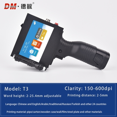 New T3 Production Date Carton Packaging Bag Small Dtf Printer Smart Handheld Inkjet Printer for Metal Steel Paper Garment Coding