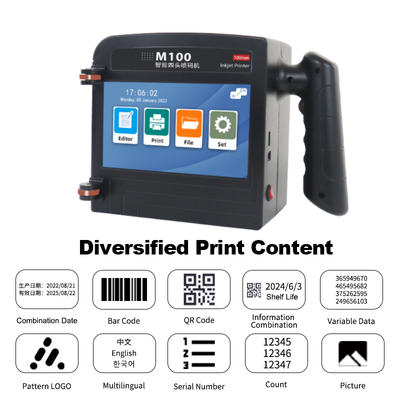 2024 New 10cm Large Format Printer for Date Batch Number of Wooden Box Steel Pipe Handheld Inkjet Printer logo Coding Machine