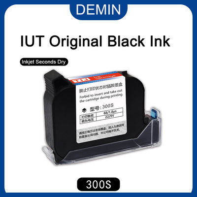 Demin 300S Half Inch Compatible Printer Ink High Adhesion Black Ink Cartridge for Inkjet Printer Universal 12.7mm Dtf Ink