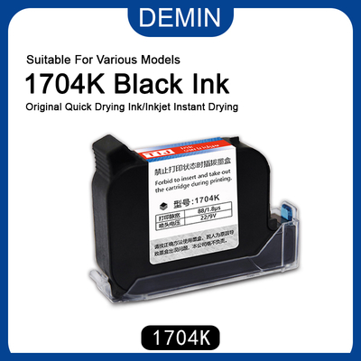 Demin 1704K Inkjet Printer Half Inch Ink Cartridge No Plug Quick Drying Universal Printer Production Date Ink