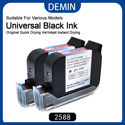 Demin 2588 Specific Solvent Toner Cartridge Fast Dry for Tij 12.7mm Inkjet Printer High Quality Ink Cartridges Printing Ink