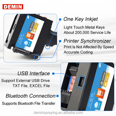 Demin MX3S Handheld Inkjet Printers for Carton Box Automatic Pattern Date logo Coding Machine Inkjet Printer New Product 2024