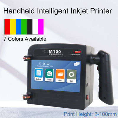 10cm Large Format Printer for Carton Sign Text Brand LOGO Printing Handheld Inkjet Printer for Plank Test Batch Number Print