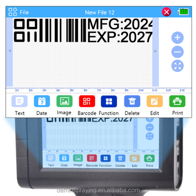 M10 High Quality Handheld Inkjet Printer Portable Carton Inkjet Printer Handheld Intelligent Batch Coding Machine for Bagging