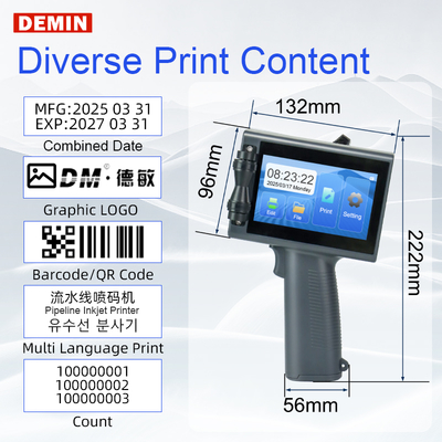 T10 Handheld Inkjet Printer of Production Batch Number Coding Machine Portable Color Printer for Expiry Date Printing Machine