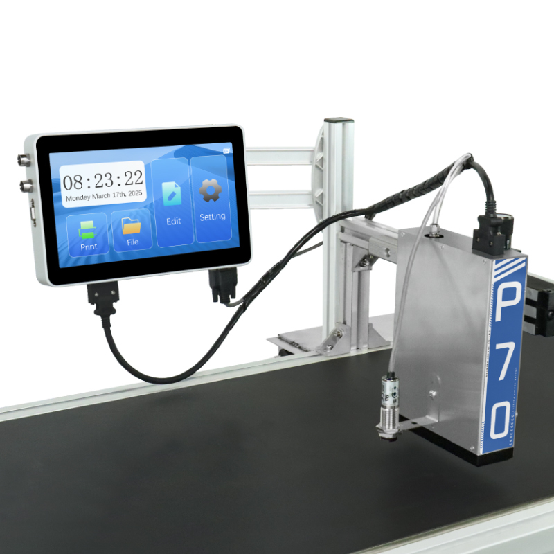 P70 Piezoelectric Automatic Coding Production Line High-speed Jet Printing Carton QR Code Inkjet Printer 71.8mm