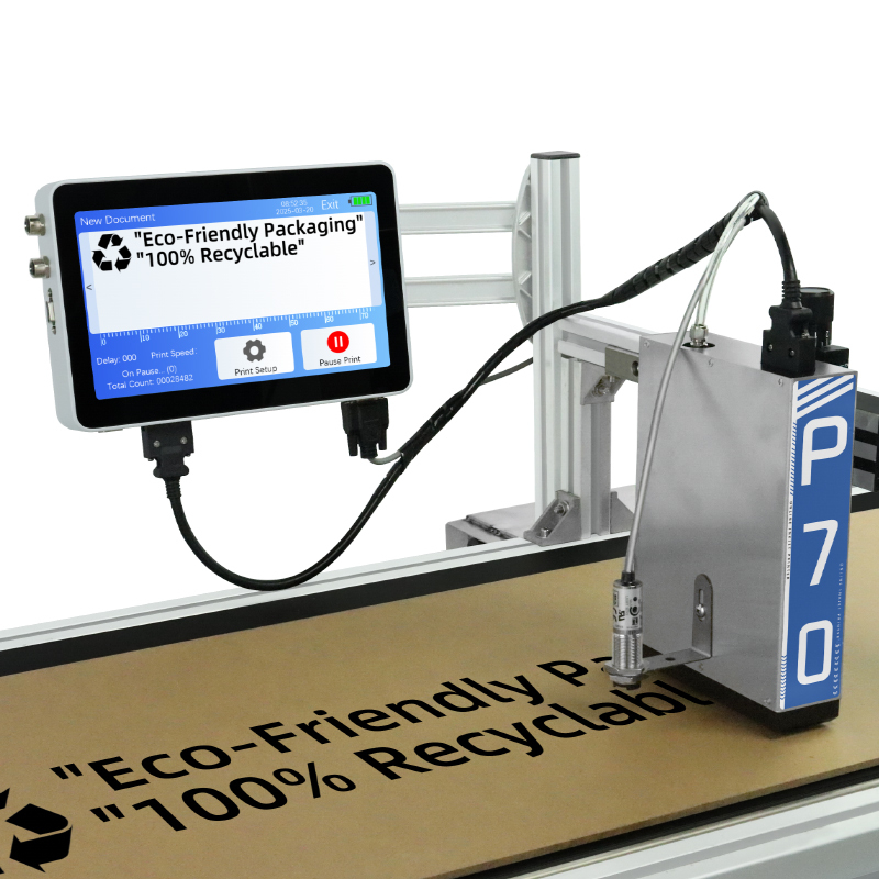 Portable Industrial Automatic Inkjet Printer Handheld Marking & Packaging Coding Machine with XP600 Print Head & for Solvent Ink
