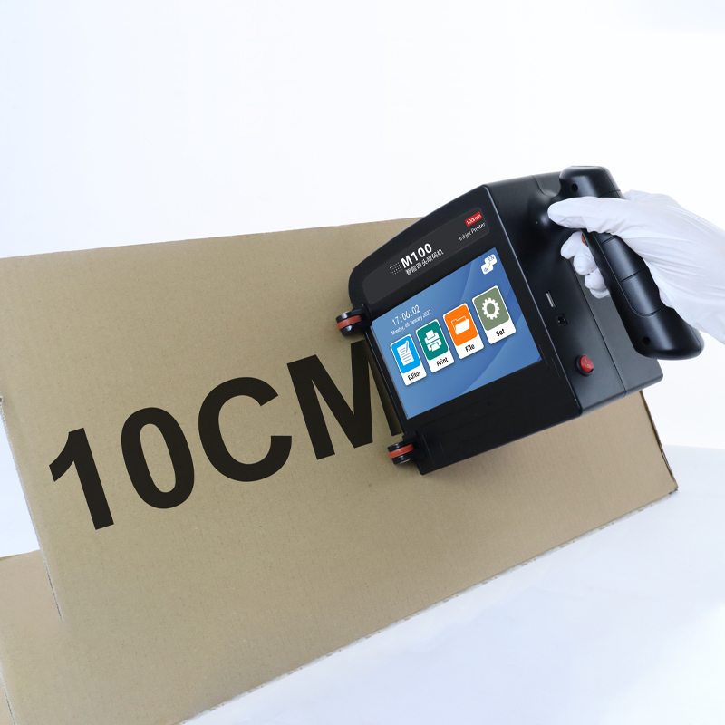 2024 New 10cm Large Format Printer for Date Batch Number of Wooden Box Steel Pipe Handheld Inkjet Printer logo Coding Machine
